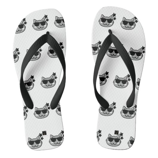 KAT-DAD-WITTE SCHIJNEN TEENSLIPPERS (Voetbed)