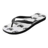 KAT-DAD-WITTE SCHIJNEN TEENSLIPPERS (Schuin)