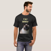 Kat Daddy Artistiek Siamees kat vader T Shirt (Voorkant volledig)