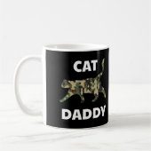 Kat Daddy Camouflage Grappig Papa Huisdier Eigenaa Koffiemok (Links)
