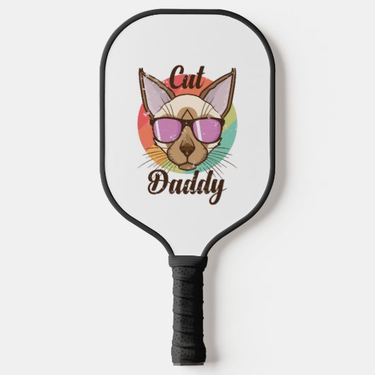 Kat Daddy Siamese Kat Pet Mannelijke Kat Pickleball Paddle (Voorkant)