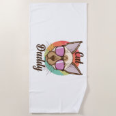 Kat Daddy Siamese Kat Pet Mannelijke Kat Strandlaken (Voorkant)