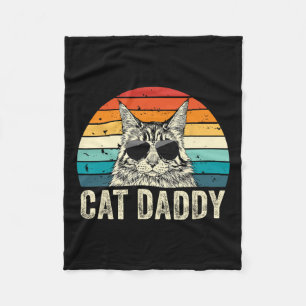 Kat Daddy Verdrietig Maine Coon Kat Papa Fleece Deken