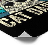 Kat Daddy  Verdrietig Maine Coon Kat Papa Poster (Hoek)