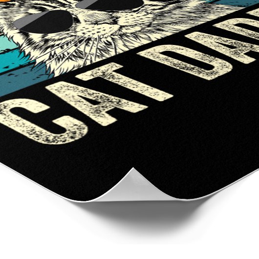 Kat Daddy  Verdrietig Maine Coon Kat Papa Poster (Hoek)