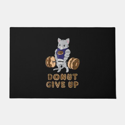 Kat Dadlift krachtpatser Donut Gym Deurmat (Voorkant)