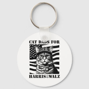 Kat Dads voor Kamala Harris Katten Daddy Dad Wheim Sleutelhanger