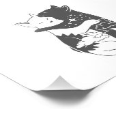 Kat dag kattenachtillustratie - Kies achtergrond Foto Afdruk (Hoek)