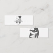 Kat dag kattenachtillustratie - Kies achtergrond Mini Visitekaartje (Voorkant / Achterkant)