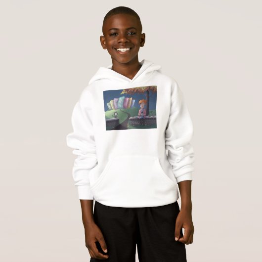 Kat Dame in het park Hoodie (Voorkant volledig)