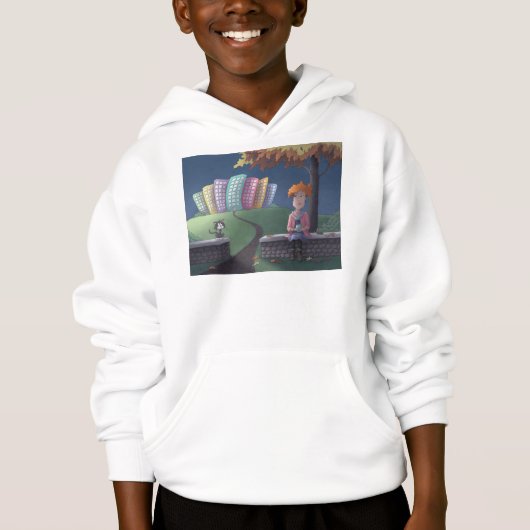 Kat Dame in het park Hoodie (Voorkant)