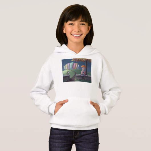 Kat Dame in het park Hoodie (Voorkant volledig)