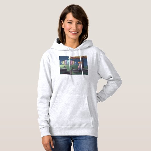 Kat Dame in het park Hoodie (Voorkant volledig)