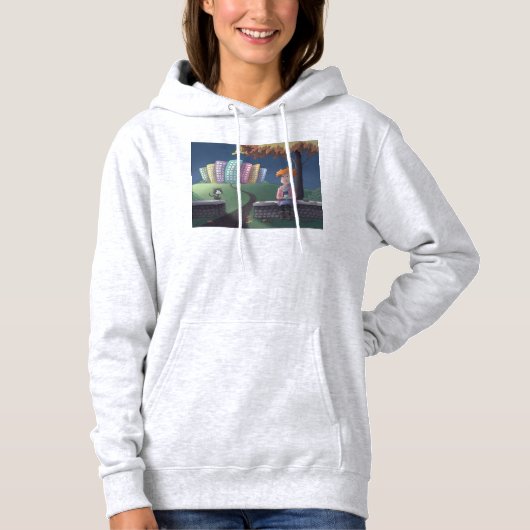 Kat Dame in het park Hoodie (Voorkant)