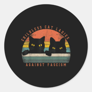 Kat Dames 2 Ronde Sticker