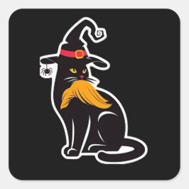 Kat Dames Kamala Harris 2024 Vierkante Sticker