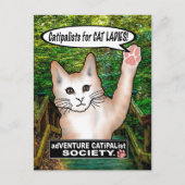 Kat Dames Kat Briefkaart (Voorkant)