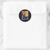 Kat Dames Stem Kamala 2024 Rosie De Riveter Ronde Sticker (Tas)