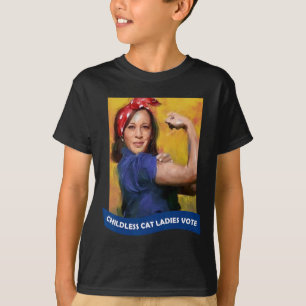 Kat Dames Stem Kamala 2024 Rosie De Riveter T-shirt