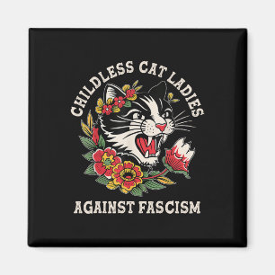 Kat Dames Tegen Fascisme Grappig Kat Feminist 1 Magneet
