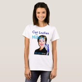 Kat Dames voor Hillary Basic T #ImWithPurr T-shirt (Voorkant volledig)
