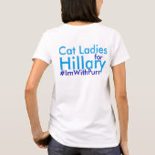 Kat Dames voor Hillary Basic T #ImWithPurr T-shirt (Achterkant)