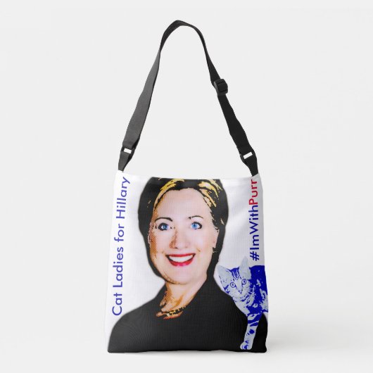 Kat Dames voor Hillary Over Afbeelding Tas (Achterkant)
