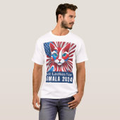 Kat Dames voor Kamala 2024 Starburst T-shirt (Voorkant volledig)