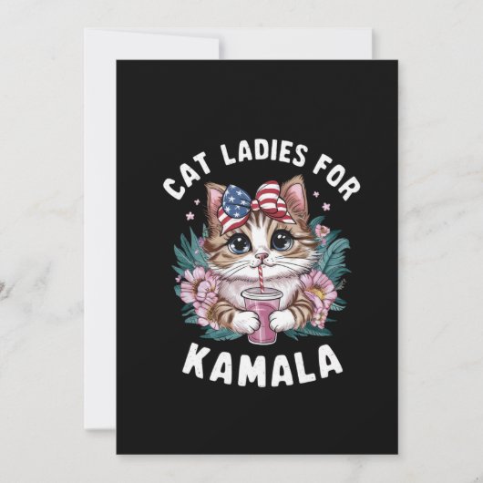 Kat Dames voor Kamala (9) Bedankkaart (Voorkant)