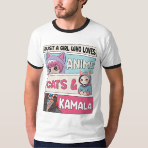 Kat Dames voor Kamala - Anime, Katten en Kamala 24 T-shirt