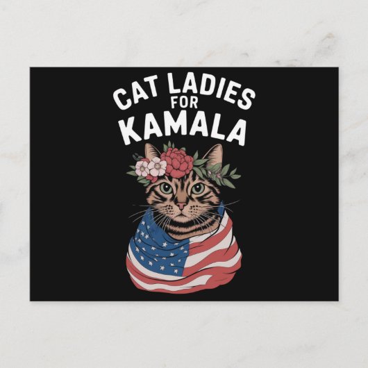 Kat Dames voor Kamala Cat Lady Harris Verkiezing Briefkaart (Voorkant)