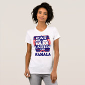 Kat Dames voor Kamala Fun Fierce Political Design T-shirt (Voorkant volledig)