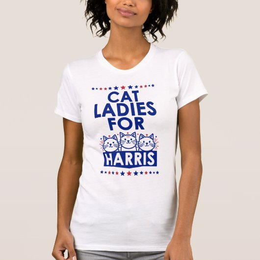 Kat Dames voor Kamala Fun Fierce Political Design T-shirt (Voorkant)