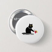 Kat Dames voor Kamala Harris 2024 Ronde Button 5,7 Cm (Voorkant /achterkant)