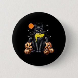 Kat Dames voor Kamala Harris Halloween Pompoen Ronde Button 5,7 Cm