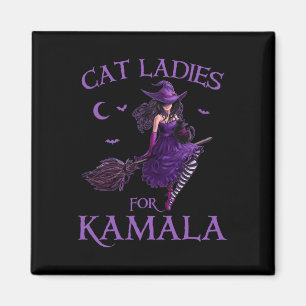 Kat Dames voor Kamala Harris Witches Harris Hallow Magneet