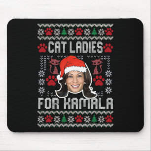 Kat Dames voor Kamala Santa Christmas Madam Presid Muismat