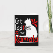 Kat Dames voor Kamala Silhouette Graphic Kaart (Voorkant)