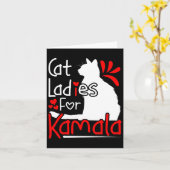 Kat Dames voor Kamala Silhouette Graphic Kaart (Gele Bloem)