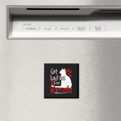 Kat Dames voor Kamala Silhouette Graphic Magneet (Insitu (Vaatwasser))