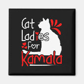 Kat Dames voor Kamala Silhouette Graphic Magneet (Voorkant)