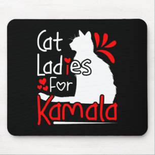 Kat Dames voor Kamala Silhouette Graphic Muismat