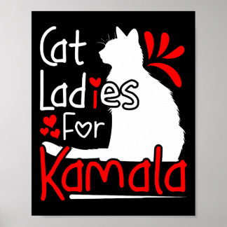 Kat Dames voor Kamala Silhouette Graphic Poster