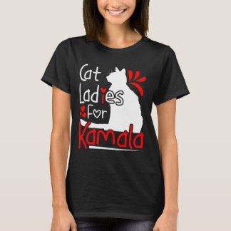 Kat Dames voor Kamala Silhouette Graphic T-shirt