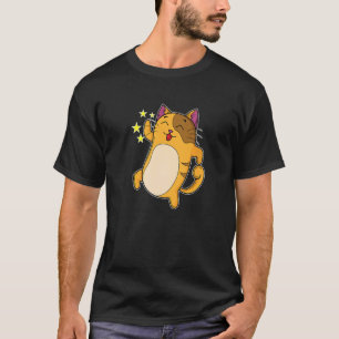 Kat Danst Met Uitgestoken Tong T-shirt