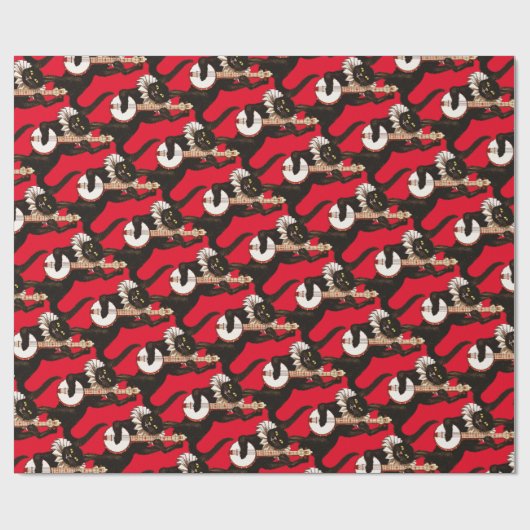 Kat dat Banjo Thunder_Cove speelt Cadeaupapier (Vlak)