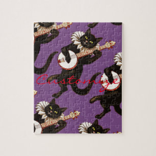 Kat dat Banjo Thunder_Cove speelt Legpuzzel