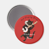 Kat dat Banjo Thunder_Cove speelt Magneet (Voorkant / Achterkant)