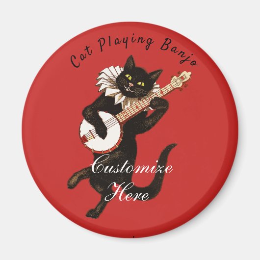Kat dat Banjo Thunder_Cove speelt Magneet (Voorkant)