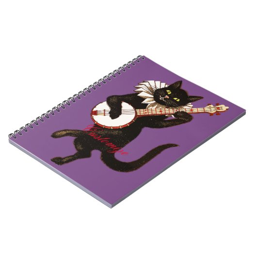 Kat dat Banjo Thunder_Cove speelt Notitieboek (Linkerzijde)